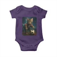 Funny Cat Soccer Ball Baby Onesie Cute Kitty Football Player Lover - Wonder Print Shop