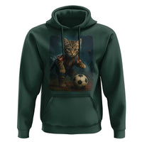 Funny Cat Soccer Ball Hoodie Cute Kitty Football Player Lover - Wonder Print Shop