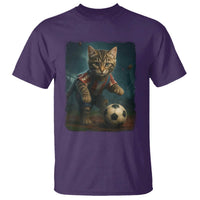Funny Cat Soccer Ball T Shirt Cute Kitty Football Player Lover - Wonder Print Shop