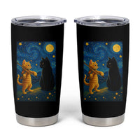 Cat Starry Night Tumbler Cup Van Gogh Violin Kitty Lover