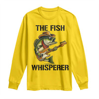 Funny Bass Fishing Long Sleeve Shirt The Fish Whisperer Fisherman Humor - Wonder Print Shop