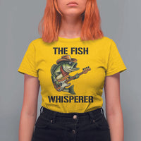 Funny Bass Fishing T Shirt For Women The Fish Whisperer Fisherman Humor - Wonder Print Shop