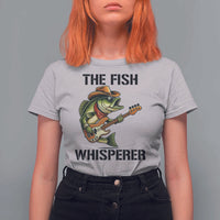 Funny Bass Fishing T Shirt For Women The Fish Whisperer Fisherman Humor - Wonder Print Shop