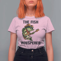 Funny Bass Fishing T Shirt For Women The Fish Whisperer Fisherman Humor - Wonder Print Shop