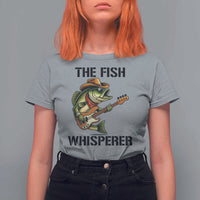 Funny Bass Fishing T Shirt For Women The Fish Whisperer Fisherman Humor - Wonder Print Shop