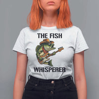 Funny Bass Fishing T Shirt For Women The Fish Whisperer Fisherman Humor - Wonder Print Shop