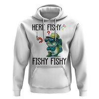 Funny Bass Fish Hoodie Here Fishy Fishy Fisherman Fishing Lover - Wonder Print Shop