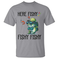 Funny Bass Fish T Shirt Here Fishy Fishy Fisherman Fishing Lover - Wonder Print Shop