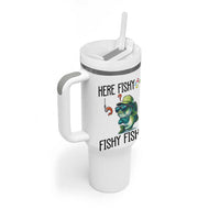 Funny Bass Fish Tumbler With Handle Here Fishy Fishy Fisherman Fishing Lover