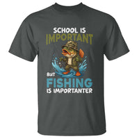 School Is Important But Fishing Is Important T Shirt Funny Bass Fishing - Wonder Print Shop