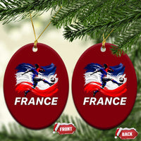 France Soccer Football Fan French Flag Ceramic Ornament