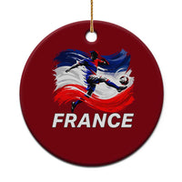 France Soccer Football Fan French Flag Ceramic Ornament