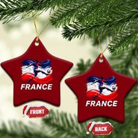 France Soccer Football Fan French Flag Ceramic Ornament