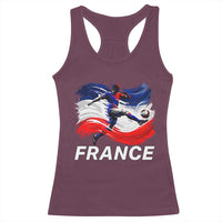 France Soccer Football Fan French Flag Racerback Tank Top