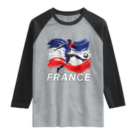 France Soccer Football Fan French Flag Raglan Shirt