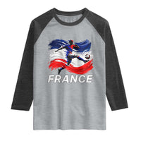 France Soccer Football Fan French Flag Raglan Shirt