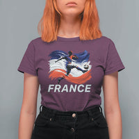 France Soccer Football Fan French Flag T Shirt For Women