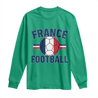 French Flag France Soccer Football Fan Long Sleeve Shirt
