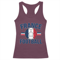 French Flag France Soccer Football Fan Racerback Tank Top