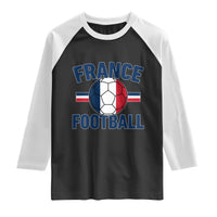 French Flag France Soccer Football Fan Raglan Shirt