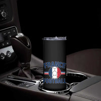 French Flag France Soccer Football Fan Skinny Tumbler