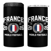 France Soccer Fan French Flag Patriotic Sports 4 in 1 Can Cooler Tumbler
