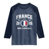 France Soccer Fan French Flag Patriotic Sports Raglan Shirt