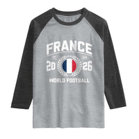 France Soccer Fan French Flag Patriotic Sports Raglan Shirt