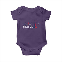 France Paris Heartbeat French Flag Eiffel Tower Souvenir Gift Baby Onesie