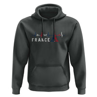 France Paris Heartbeat French Flag Eiffel Tower Souvenir Gift Hoodie