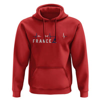 France Paris Heartbeat French Flag Eiffel Tower Souvenir Gift Hoodie