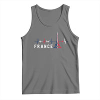 France Paris Heartbeat French Flag Eiffel Tower Souvenir Gift Tank Top