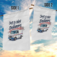 Funny Postal Worker Garden Flag Just A Girl Who Delivers - Wonder Print Shop