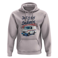 Funny Postal Worker Hoodie Just A Girl Who Delivers - Wonder Print Shop