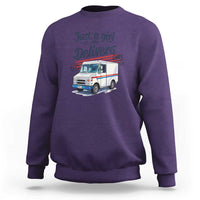 Funny Postal Worker Sweatshirt Just A Girl Who Delivers - Wonder Print Shop
