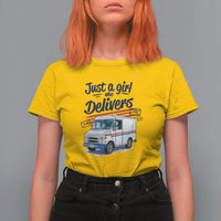 Funny Postal Worker T Shirt For Women Just A Girl Who Delivers - Wonder Print Shop