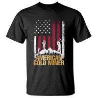 Gold Miner Patriotic American Flag T Shirt - Wonder Print Shop