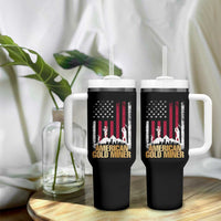 Gold Miner Patriotic American Flag Tumbler With Handle - Wonder Print Shop