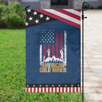 Gold Miner Patriotic American Flag Garden Flag