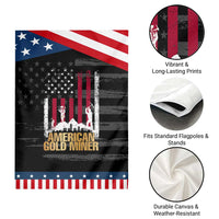 Gold Miner Patriotic American Flag Garden Flag