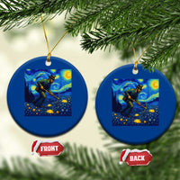 Gold Miner Starry Night Van Gogh Ceramic Ornament - Wonder Print Shop