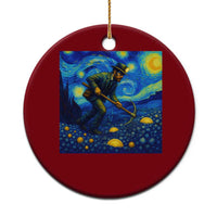 Gold Miner Starry Night Van Gogh Ceramic Ornament - Wonder Print Shop