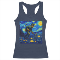Gold Miner Starry Night Van Gogh Racerback Tank Top - Wonder Print Shop