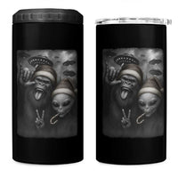 Bigfoot UFO Selife 4 in 1 Can Cooler Tumbler Sasquatch Ailen Rock On Hand Christmas - Wonder Print Shop