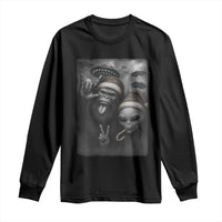 Bigfoot UFO Selife Long Sleeve Shirt Sasquatch Ailen Rock On Hand Christmas - Wonder Print Shop