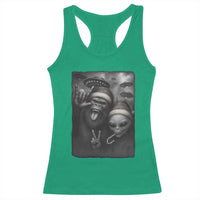 Bigfoot UFO Selife Racerback Tank Top Sasquatch Ailen Rock On Hand Christmas - Wonder Print Shop