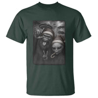 Bigfoot UFO Selife T Shirt Sasquatch Ailen Rock On Hand Christmas - Wonder Print Shop