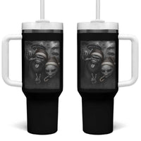 Bigfoot UFO Selife Tumbler With Handle Sasquatch Ailen Rock On Hand Christmas - Wonder Print Shop
