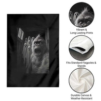 Funny Bigfoot Selfie Halloween Garden Flag Sasquatch Ghost Haunted House - Wonder Print Shop