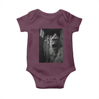 Funny Bigfoot Selfie Halloween Baby Onesie Sasquatch Ghost Haunted House - Wonder Print Shop